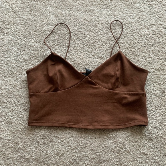 Brown cropped tank - Picture 1 of 3